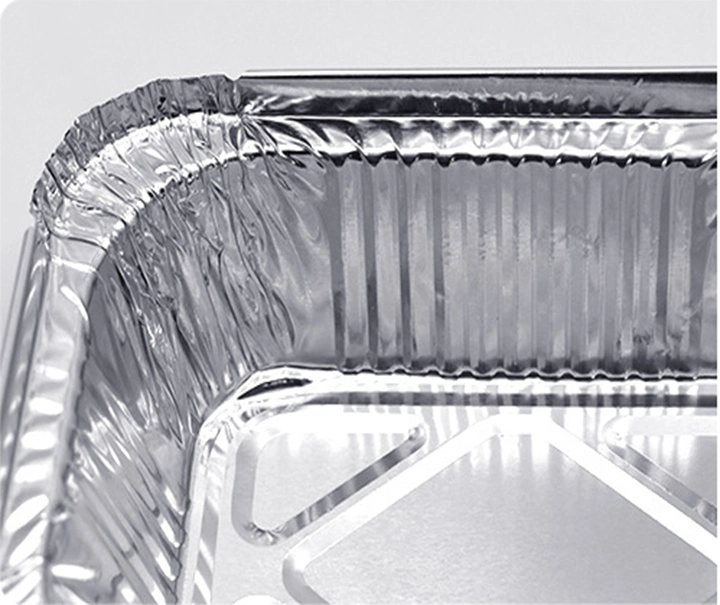 OEM Logo Aluminum Foil Food Containers Disposable Aluminium Foil Tray with Lids