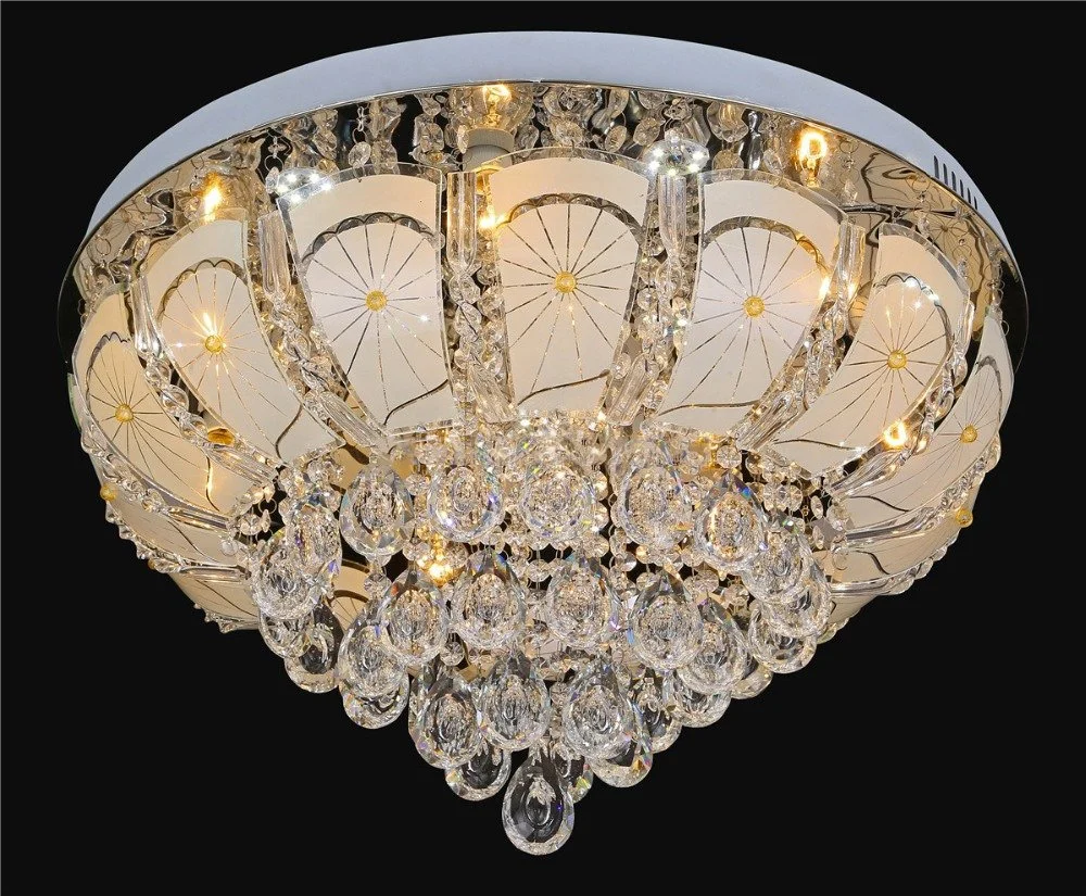Nordic Luxury Hotel Living Room Interior Crystal lámpara de techo