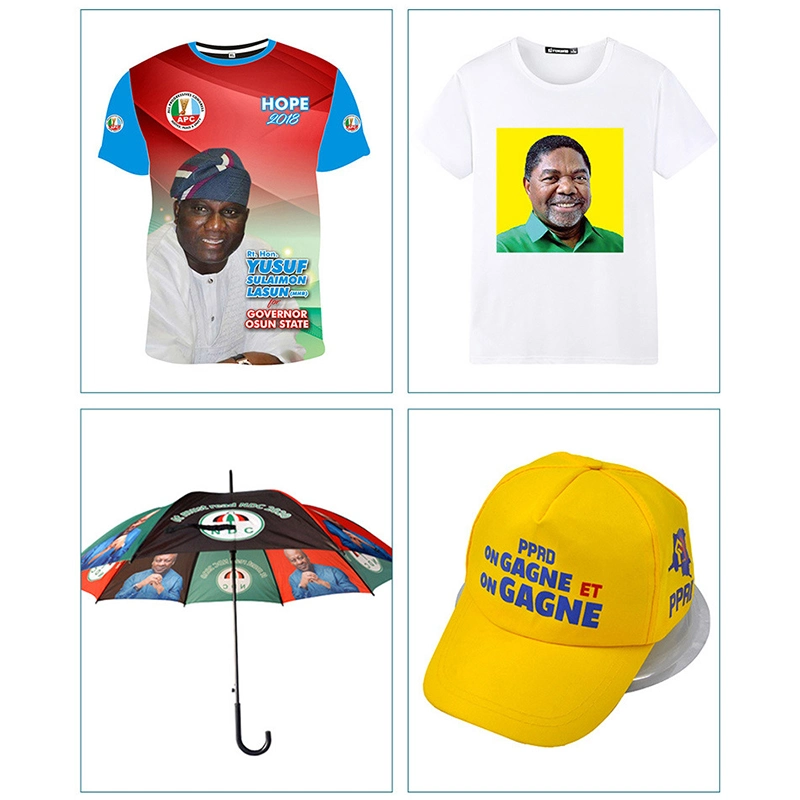 Diseño personalizado de buena calidad tus propias camisetas de gorros de bandera Para promociones de campaña electoral