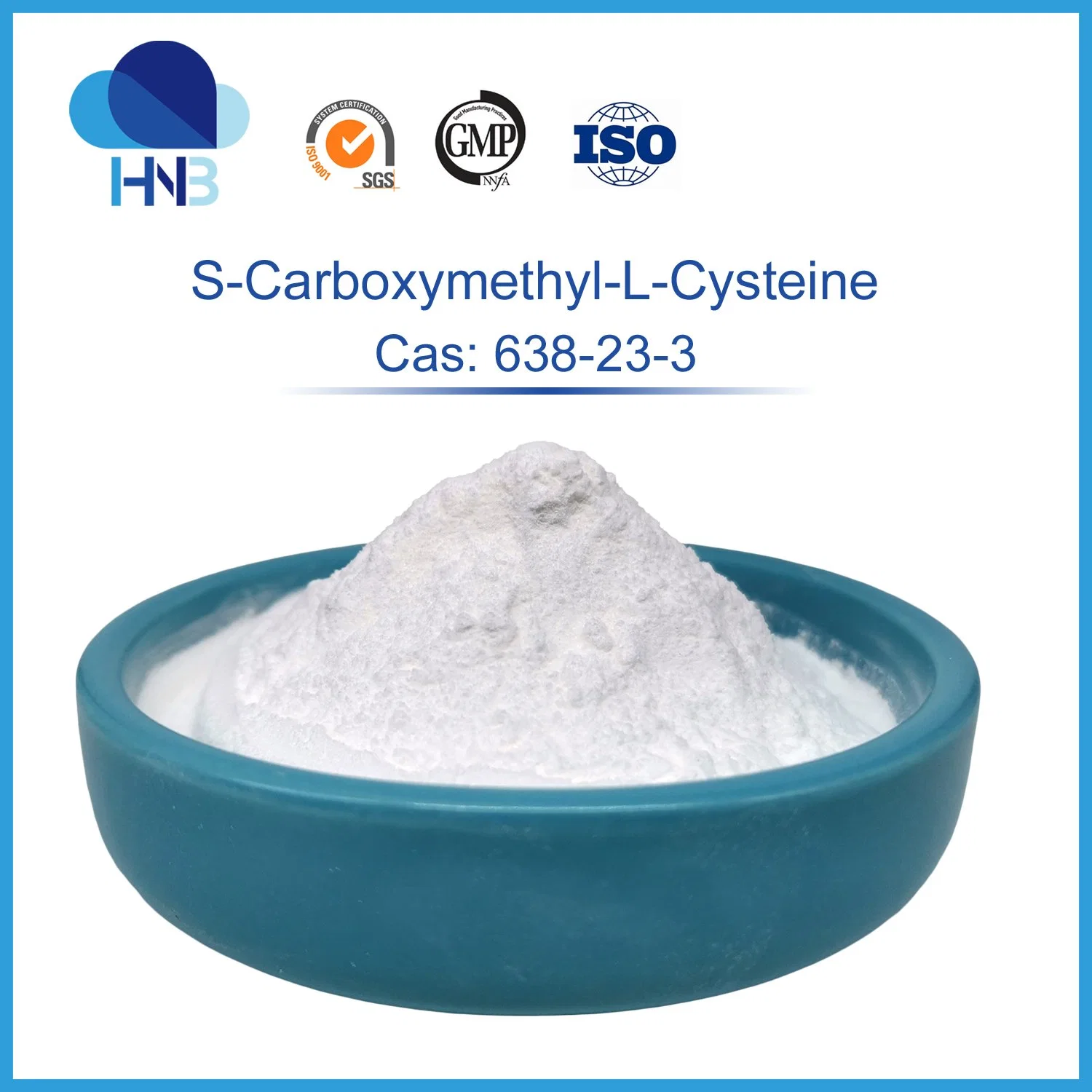 GMP Factory S-Carboxymethyl-L-Cysteine CAS 638-23-3 Strength Product 99% Carbocysteine Powder