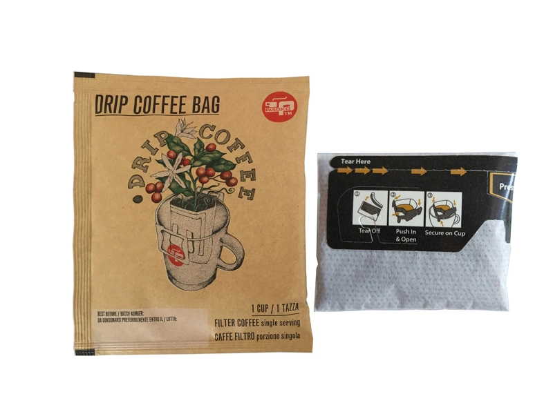 Drip France Royal Coffee Bag Packing Machine with Outer Envelop