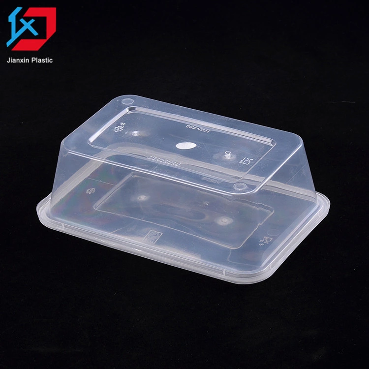 Plastic Disposable Rectangular Food Container with Lid