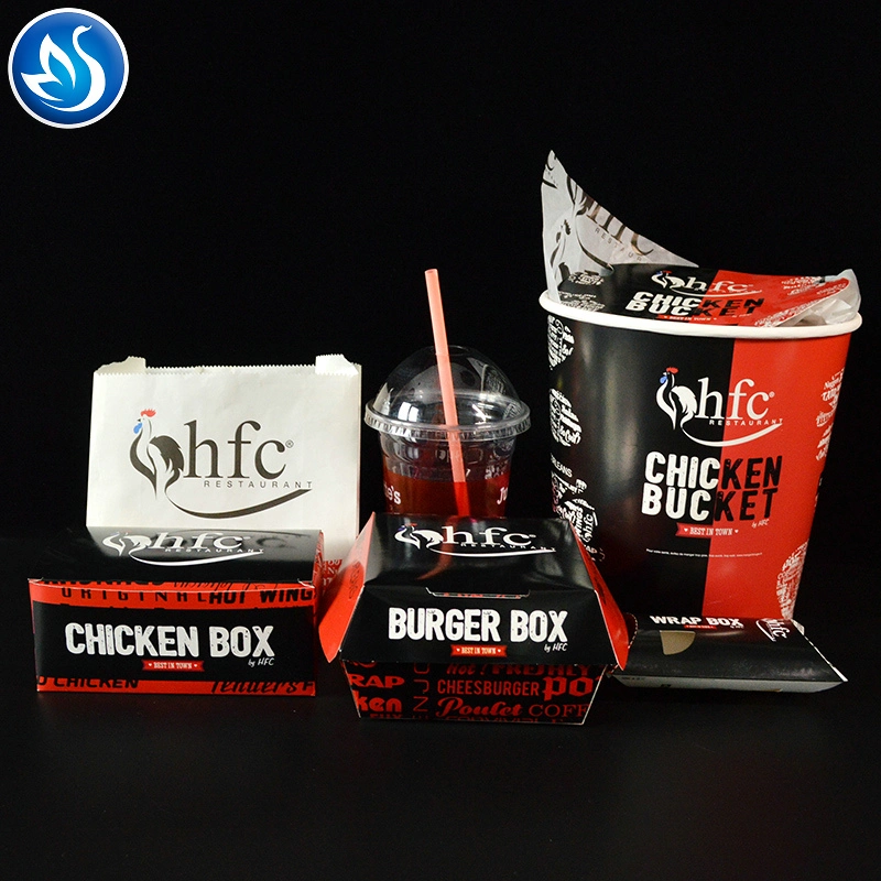 Customized Food Packaging Fried Chicken Box French Fries Box Disposable Fried Chicken Chip Box