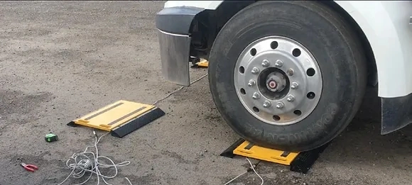 Balance de camion industrielle à patin d'essieu mobile sans fil dynamique et filaire