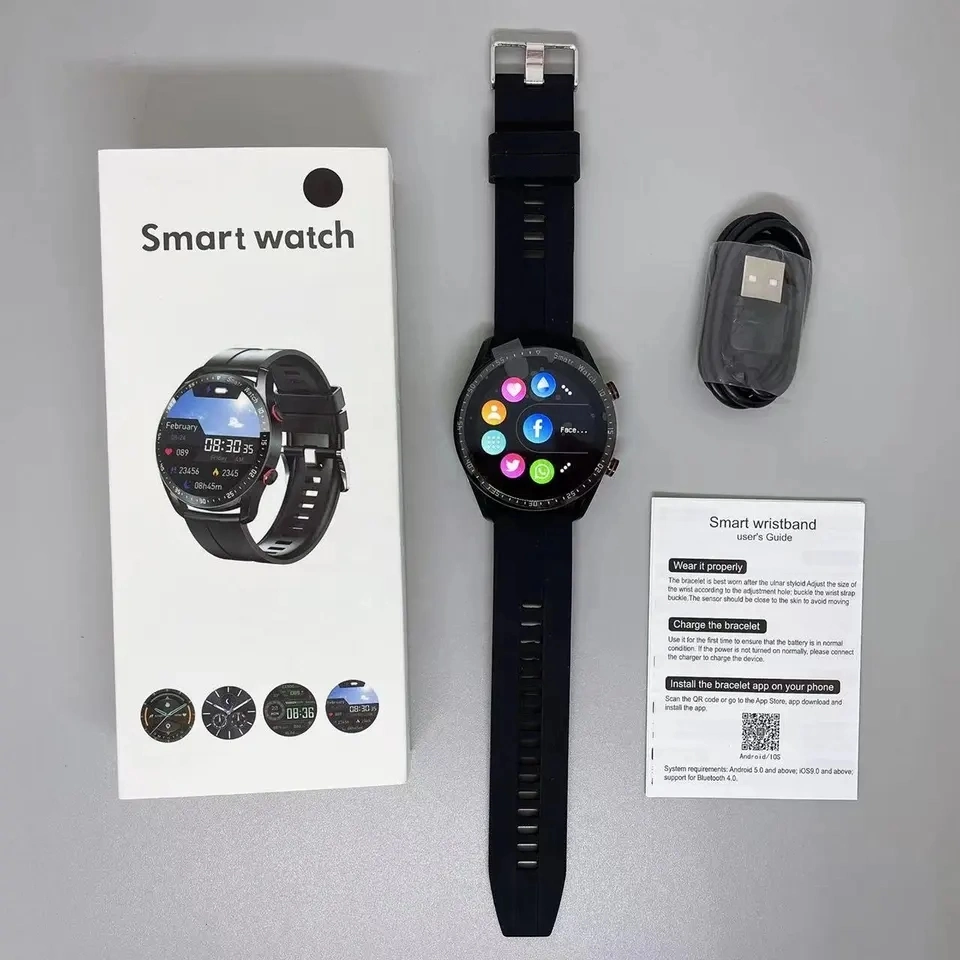 Смарт-часы Et440 New Blood Sugar Smart Watch Men ECG PPG Пульсометр монитор артериального давления Watch Лучезапяст носимые устройства Здоровье