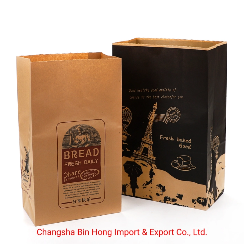 Food Grade Waterproof Kraft Paper Bag Factory Customized Brown Kraft Paper Bags