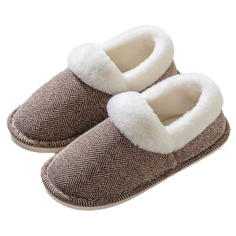 Winter Warm Cotton Slippers Home Indoor Outdoor Cozy Anti Slip Men Woman Shoes