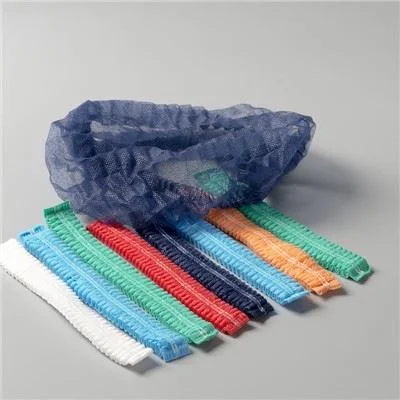 Nonwoven/SMS/PP/Round/Crimped/Pleated/Strip/Disposable Clip Mop Cap PE Bouffant Shower Bathing Hotel Cap