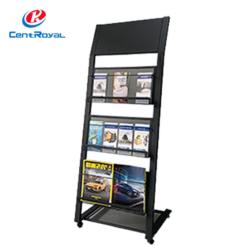 Wholesale/Suppliers Customized Metal Floor Standing Advertising Poster Board Postcard Magazine Book Display Stand Rack