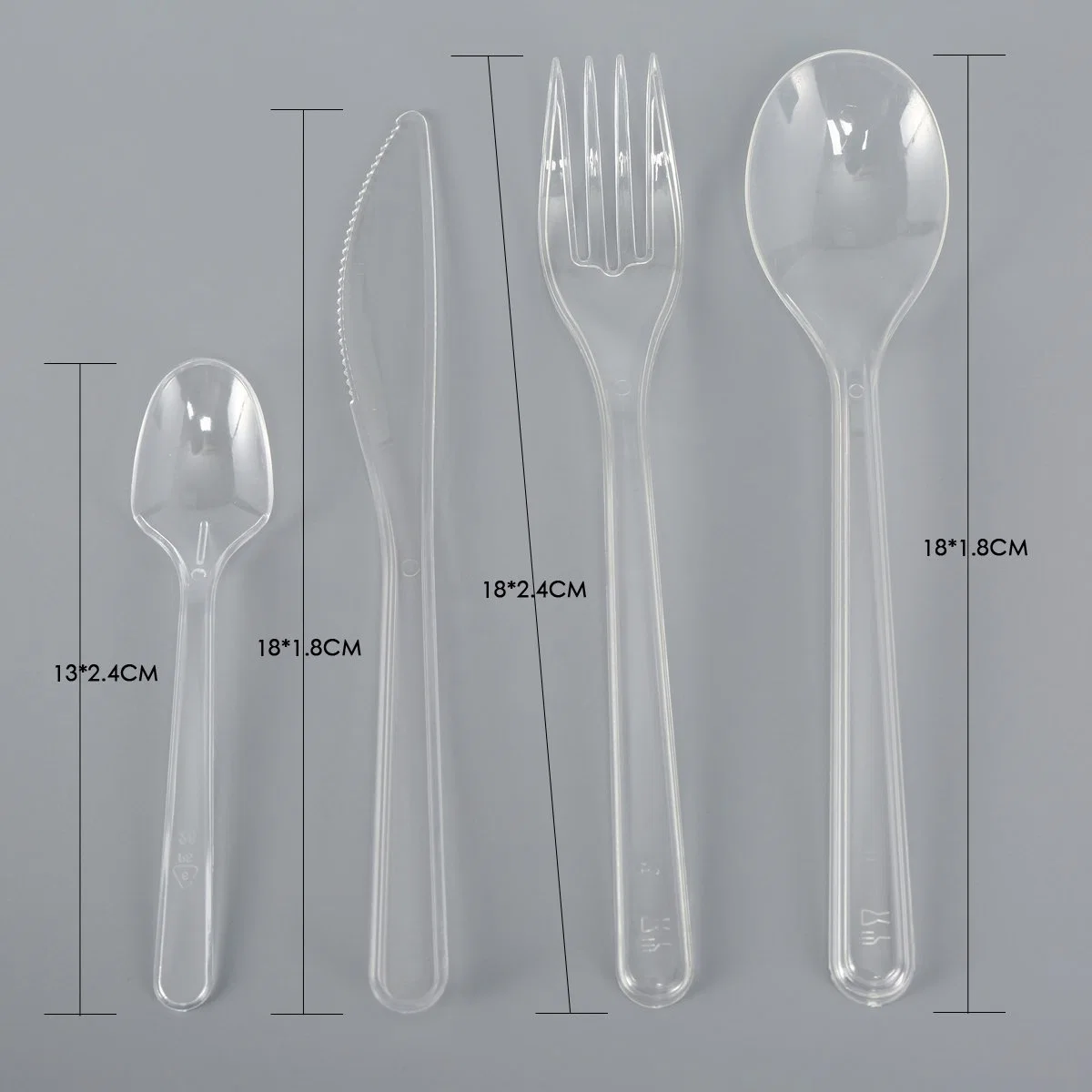 Disposable Plastic Tableware Food Grade Plastic European Style Series Transparent (MT-440)