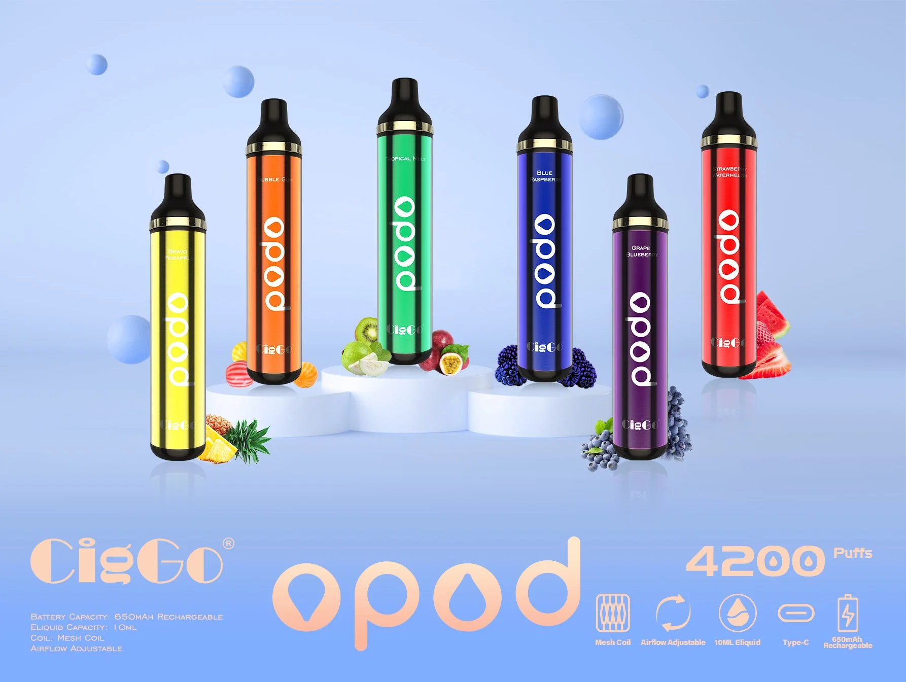 Ciggo Opod 4200 Puffs Disposable Ecig Starter Kits