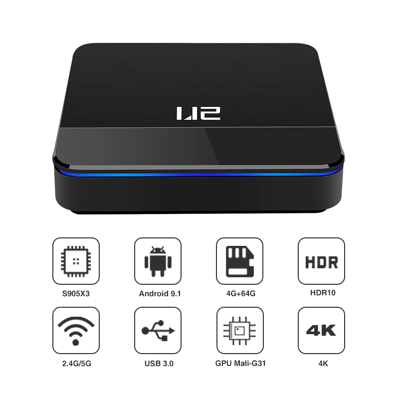 2020 Hotsale 4K 4GB DDR4 32GB 64GB S905X3 Dual WiFi Quad Core Android 9.1 Media Streaming TV Box