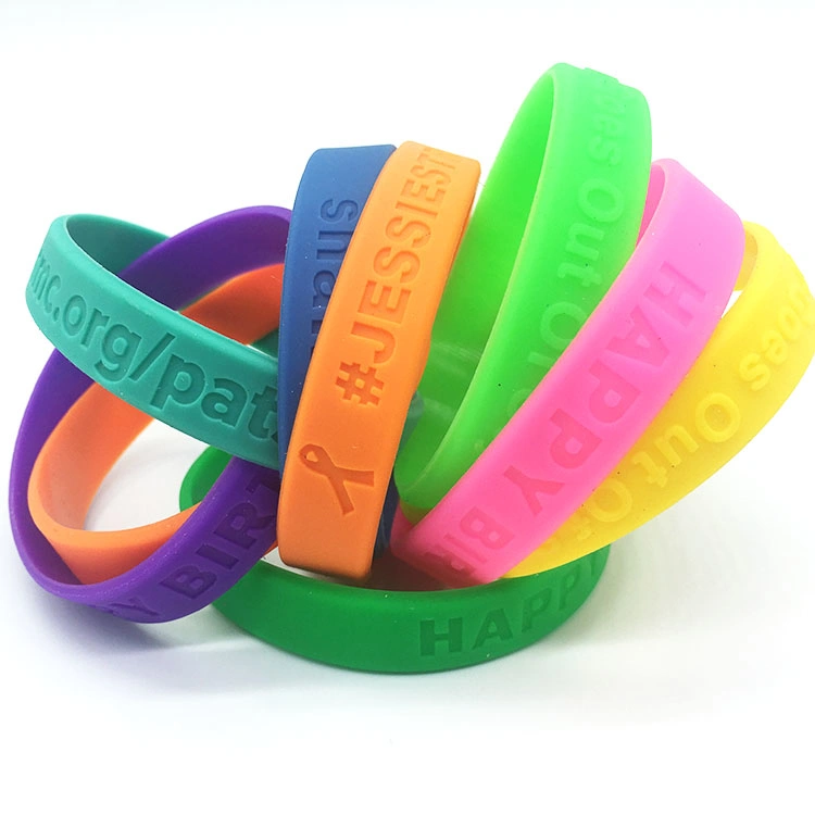 Solid Color Rubber Stretch Bracelets Sports Accessories Silicone Wristbands for Woman Men Games Sports Teams and Events