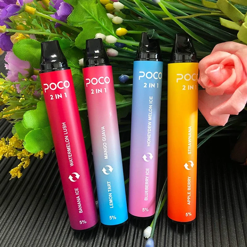 Poco Vape Bolígrafo 2 en 1 Precio al por mayor 950mAh 3+3ml 5% en Stock 2000bocanadas