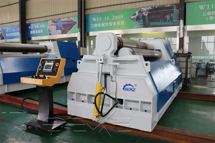 W12 Stainless Steel Plate Bend Rolling Machine 16mm Thickness High Precision Roller Machine