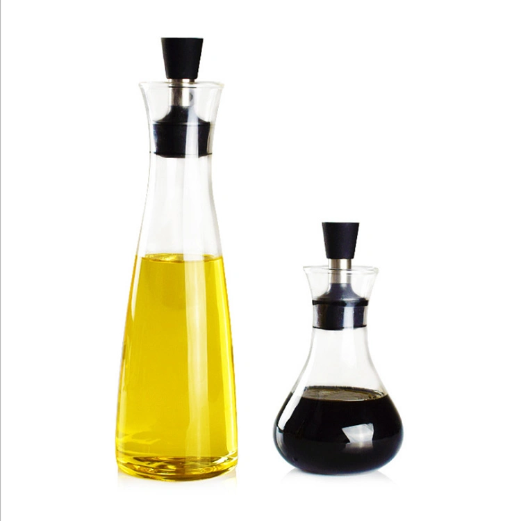 Amazon Hot Sell Olive Oil Bottles Borosilicate Cooking Oil and Vinegar Glass Dispenser Storage Bottles