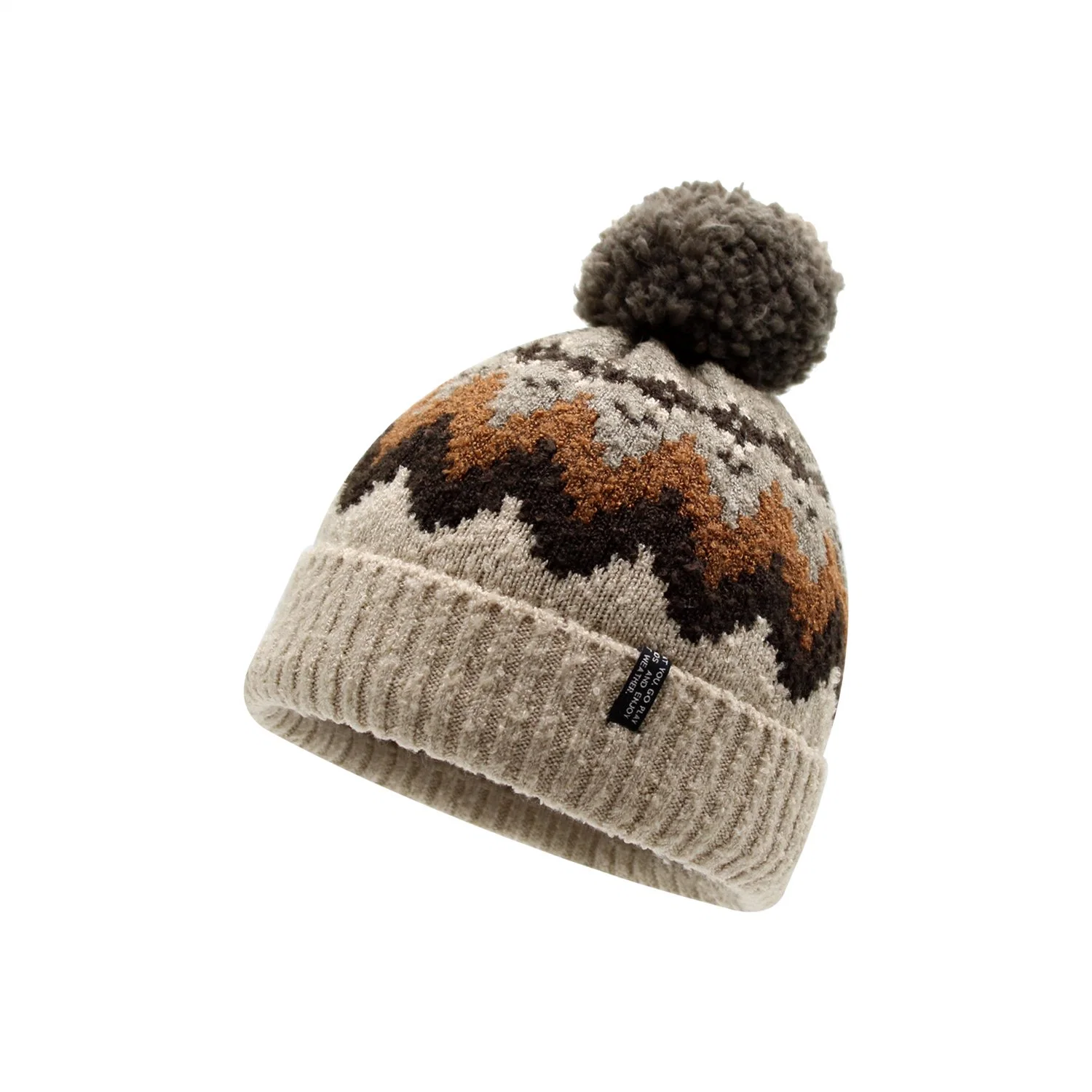 Invierno cálido punto Navidad Camuflaje Jacquard gorro