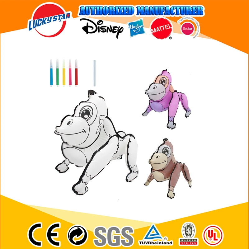 Forma de mono único dibujo bricolaje juguete infantil de dibujos animados de Helio globos inflables
