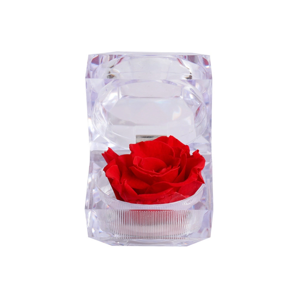 4*4cm Crystal Acrylic Jewelry Box Earring Ring Box Ring Display Case