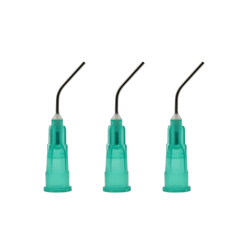 Medical Consumables Pre-Bent Dental Ittigation Needle with Stainless Steel Tip