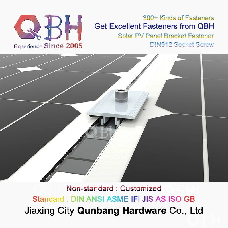 Qbh Customizied Solar Energy PV Power Panel Bracket Rack Mounting Stand Electric Power Sources Hardware