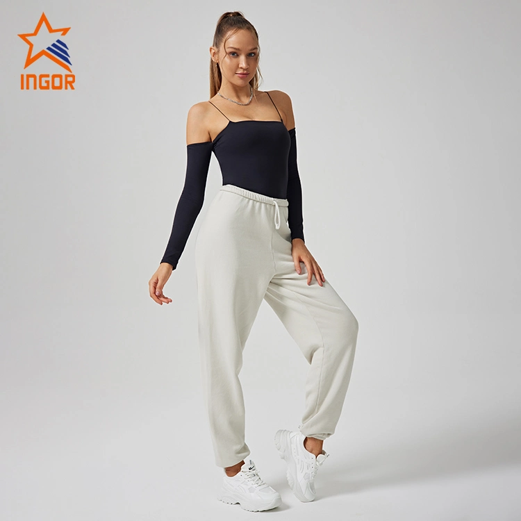 Ingor Sportswear Activewear ropa Fabricantes Custom Women Long Sleeve T Camisa y pantalones de chándal pantalones de jogger ropa para mujer