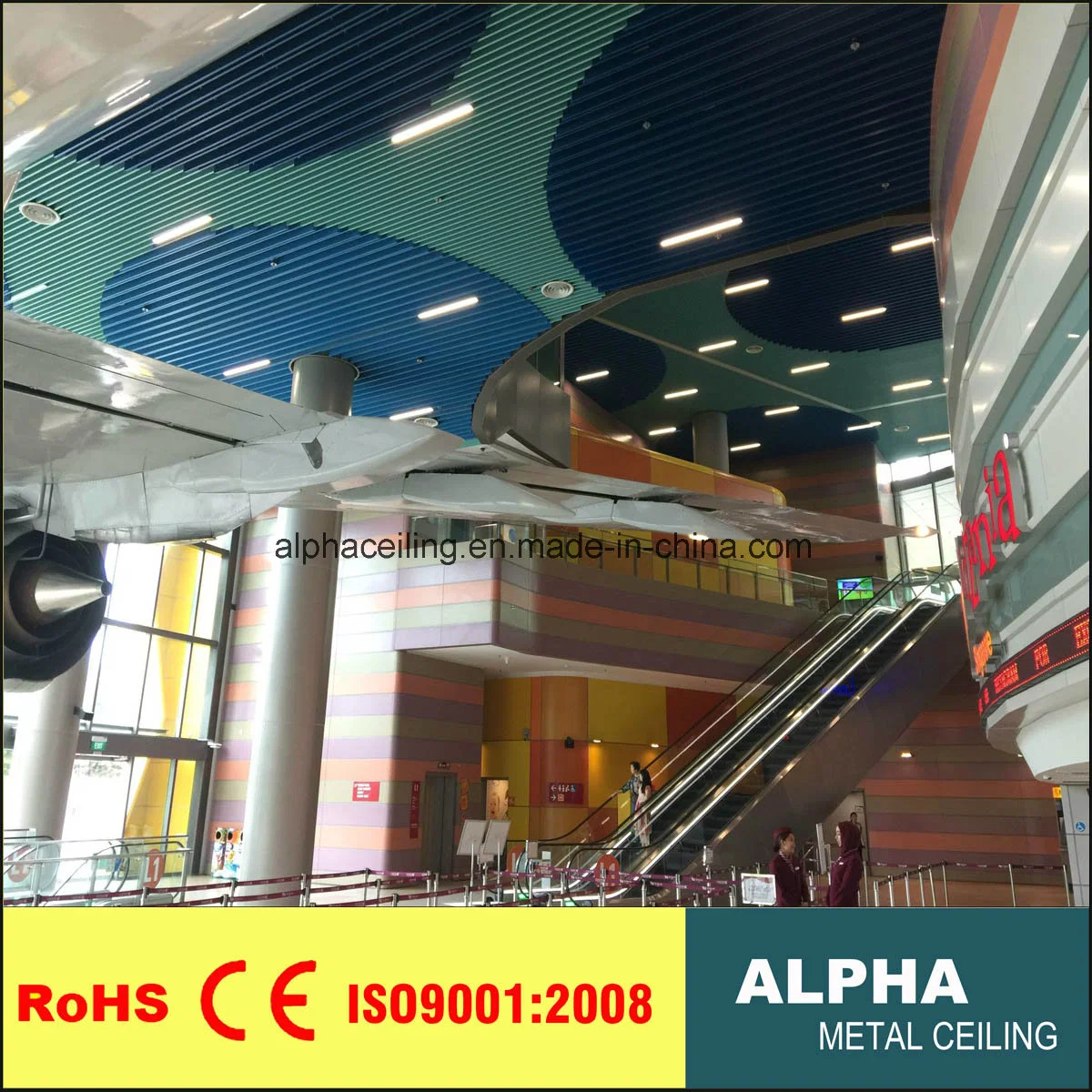 Aluminum Metal U Shaped Baffle Panel Ceiling