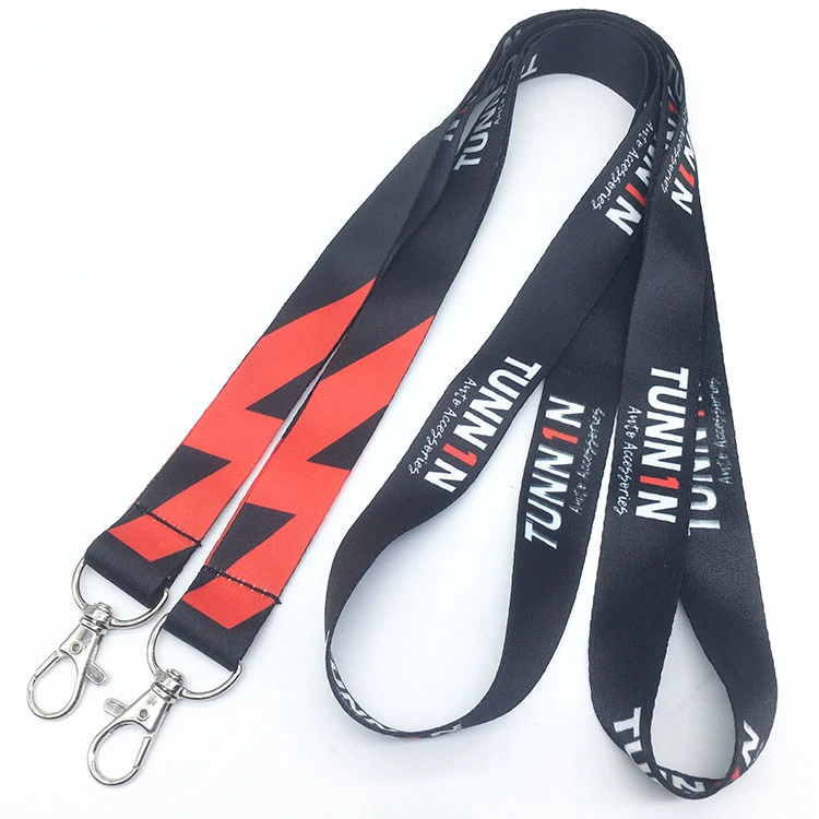 Custom Logo Printed Polyester Badge Strap Neck Ribbon Mobile Phone Printing Woven Sublimation Pink Nylon Lanyard with Keychain ID Card Holder Promotion Gift