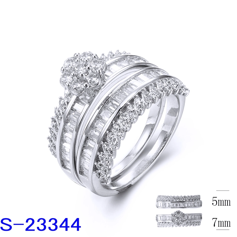 925 Sterling Silver Fashion Jewelry CZ Stone Engagement Ring for Women