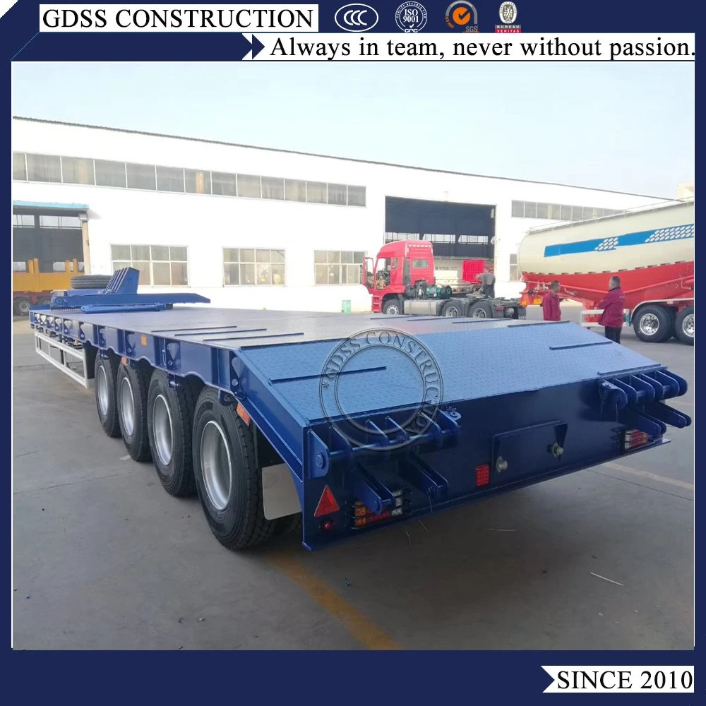 40FT Loading Deck 600mm Super Low Bed Gooseneck Horse Semi Trailer