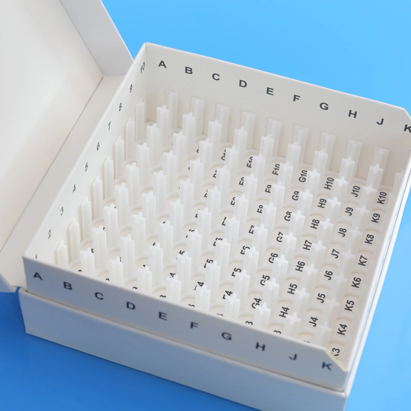 Suministros de laboratorio de cartón de papel 81 y el tubo de caja de almacenamiento Cryovial