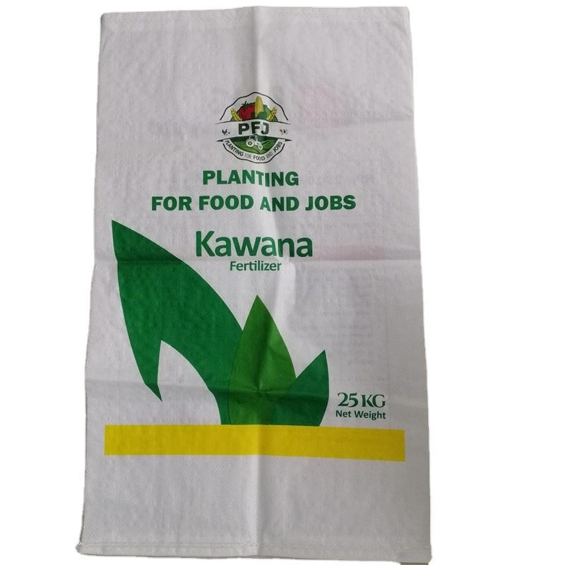 Plain Laminated Polypropylene Gunny Sack Industrial Agriculture Fertilizer Feed Bag for Sale Empty Rice Corn Maize Bags 25kg