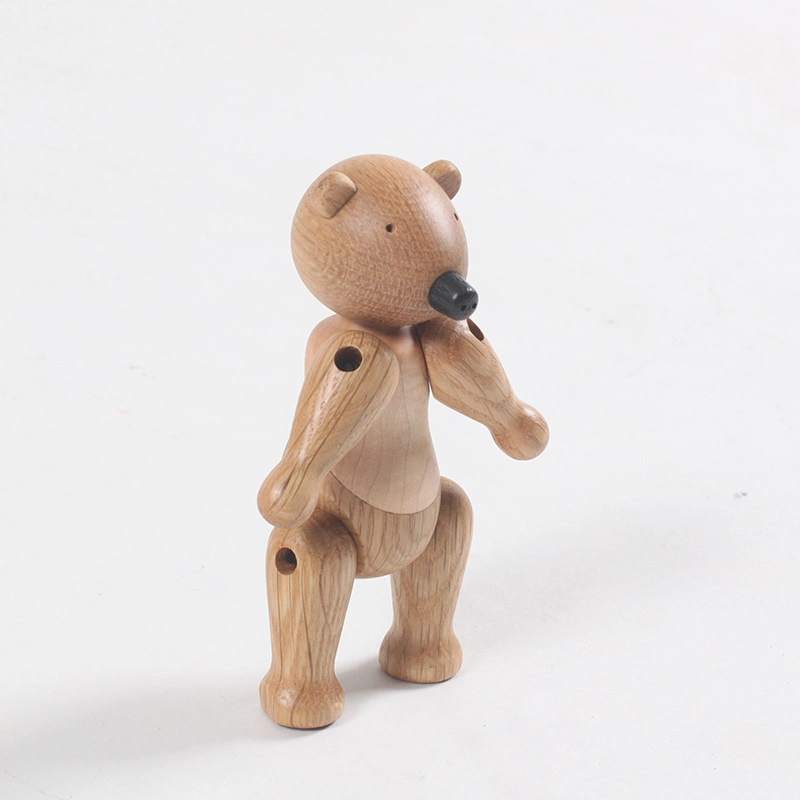 Wholesale Hot Selling Nordic Wood Bear Home Decor Crafts