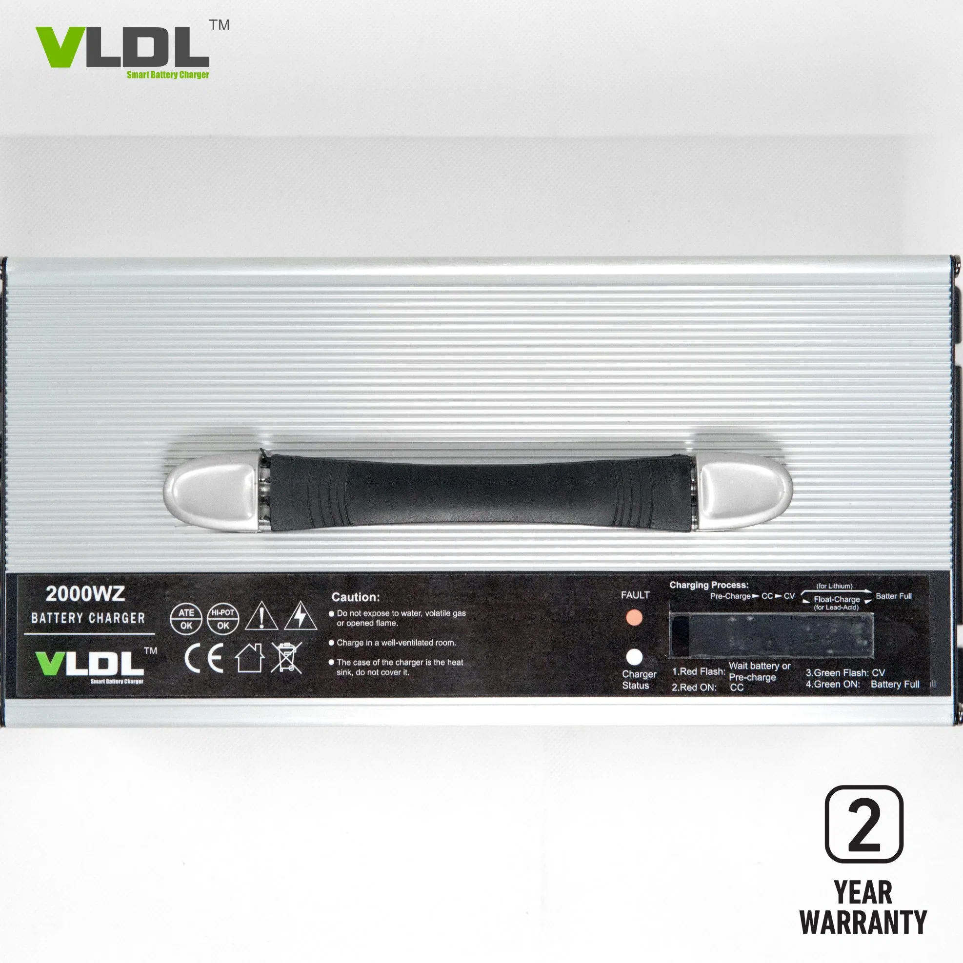 24 V au lithium-ion 60A/LiFePO4/chargeur de batterie au lithium polymère, 2000W de puissance de sortie