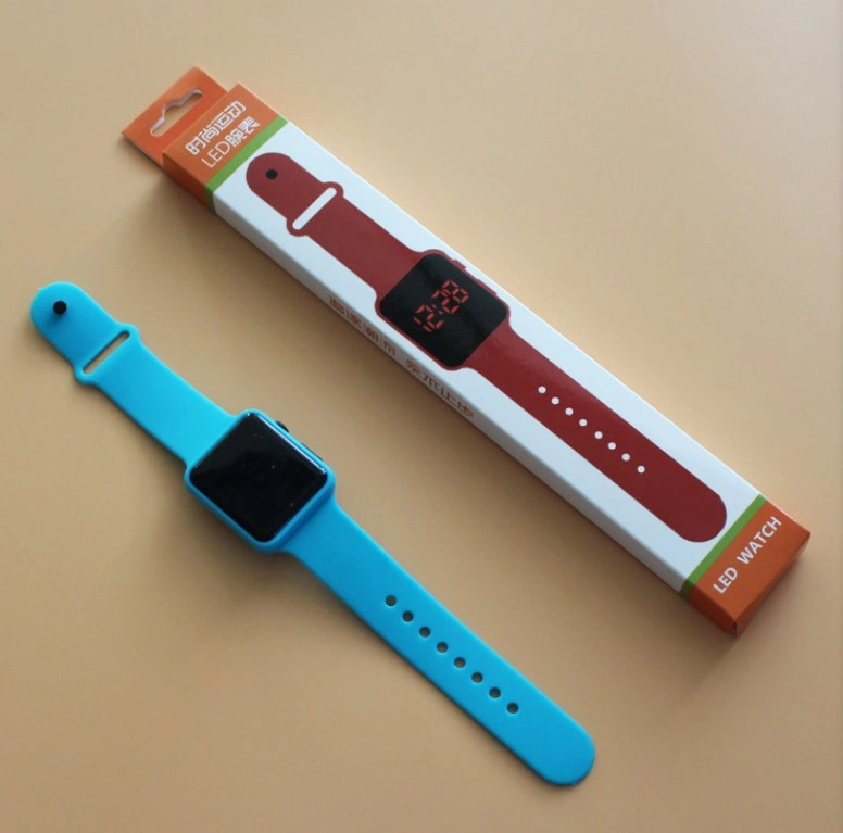 LED Silikon Uhr Square Watch Kinder