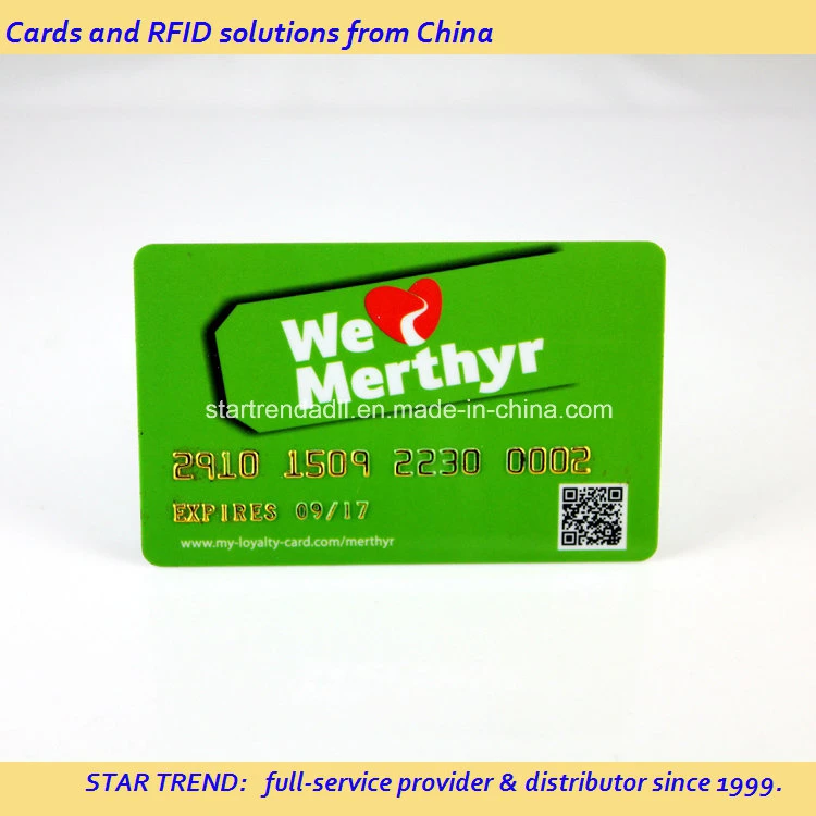 Fully Printed PVC Card with Gold/Silver Embossing Number