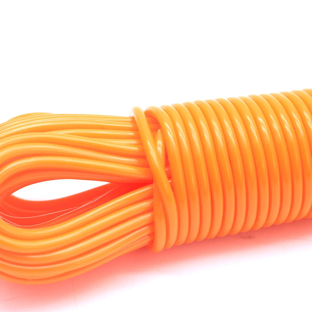 Washing Rope Plastic Orange PVC Rope 3mmx30m with Hook for Outdoor