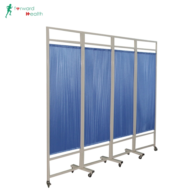 CE and ISO Hospital Bed Screen/Ward Folding Curtain 4 Folding Screen