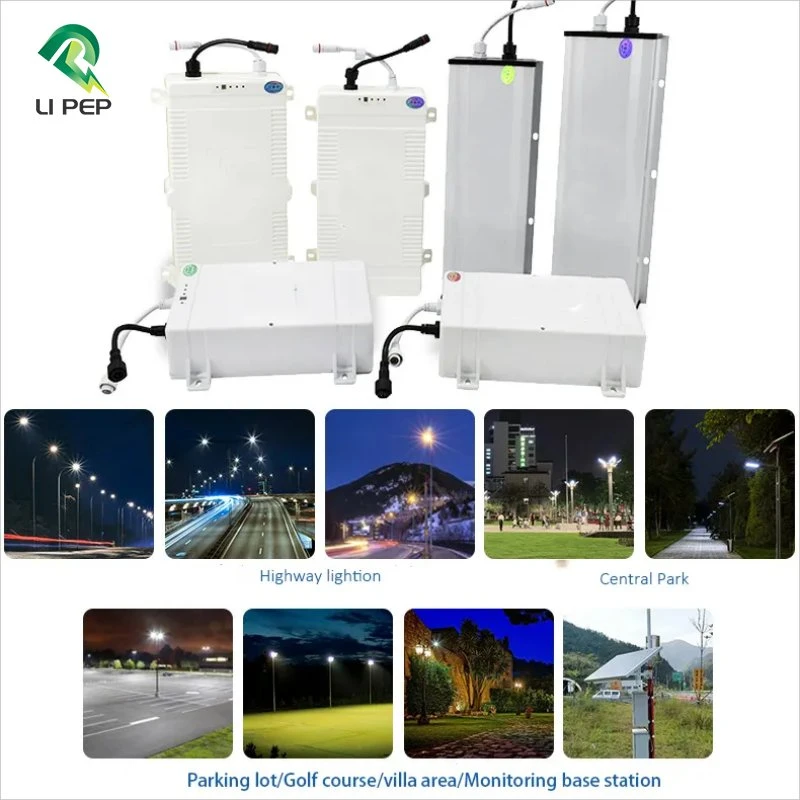 Lipep Road Safety Light 24V50ah Solar LED Street Light Battery with Camera Outdoor