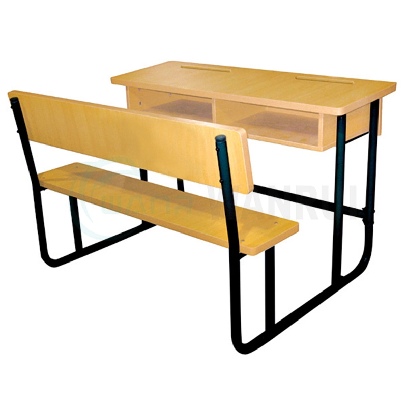 Africa Double Wooden School Bench Seat Classroom School Desk Furniture