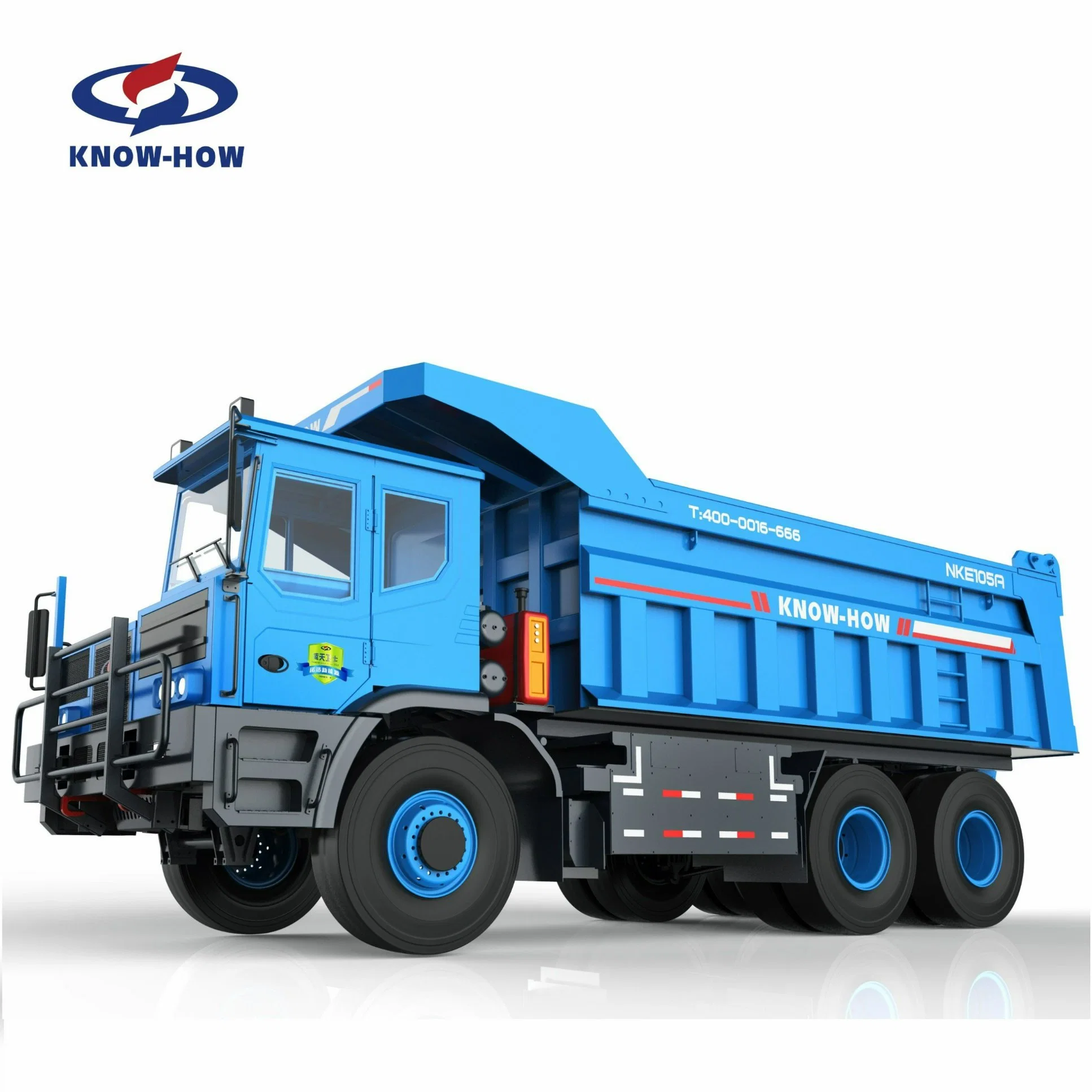 Know-How 105 Ton Grade 564kwh Catl Battery Integrated Charging and Swapping Model Electric Dump Truck Dual Motor in Integral Welded Equalizing Suspension System