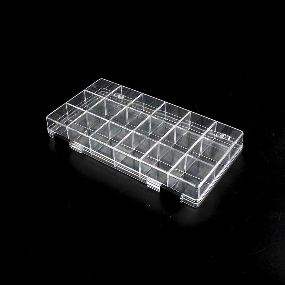 Clear Plastic Acrylic Store-It Organizer Bead Storage Box with 18 Spaces