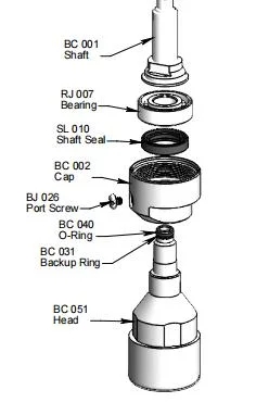 Spare Parts Mt010-Shaft Seal of Stoneage High Pressure Gopher Nozzle