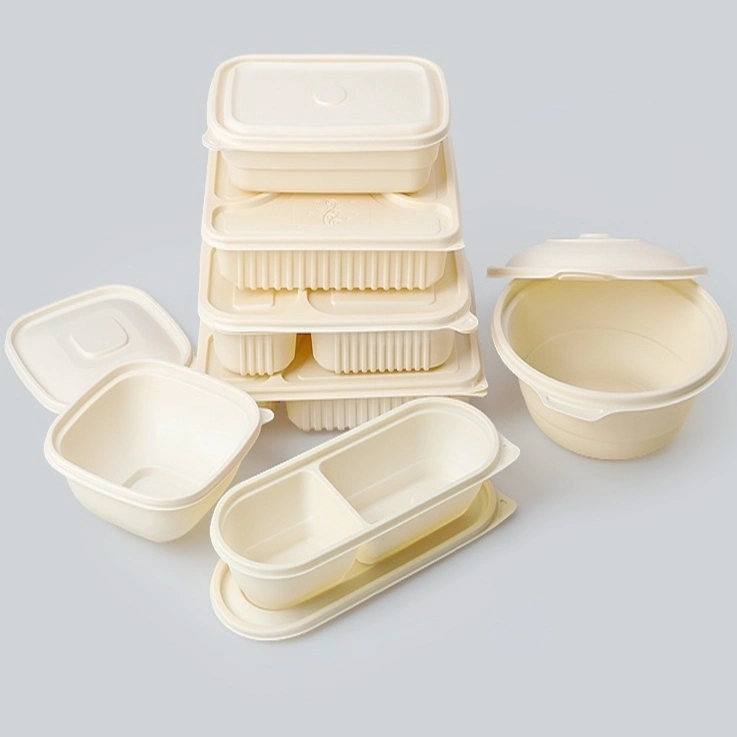 Refeição biodegradável Bento Tifin Box armazenamento de alimentos Container Office Student Caixa de almoço de bazar