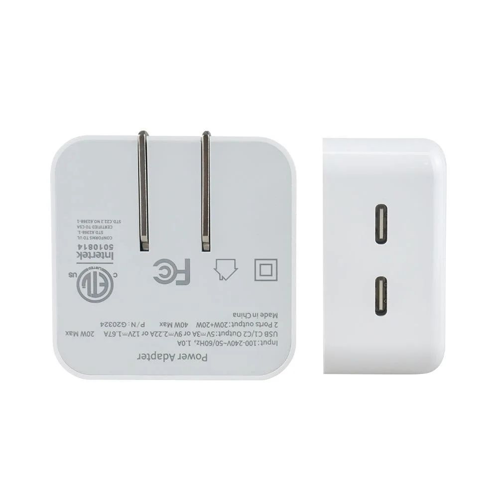 35W USB Typ A/C US/UK/EU Stecker Schnellladegerät für Telefone Pd