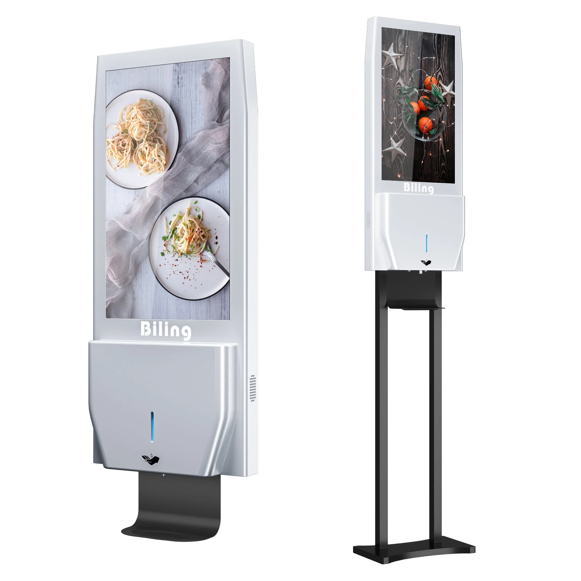 21.5 Inch Digital Signage Display Advertising Player Hand Sanitizer Dispenser