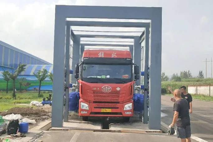 Máquina de lavagem automática de Roda de sistemas da máquina de limpeza do veículo comercial