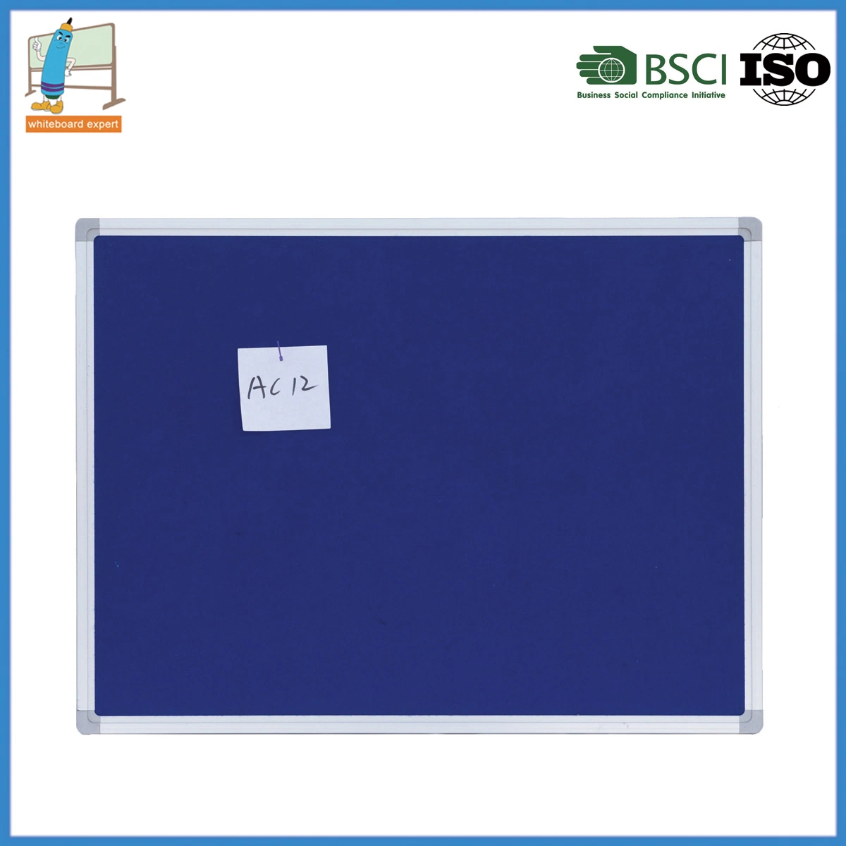 Cheap Price Standard Sizes Notice Board Decoration Aluminum Frame Fabric Message Pin Board