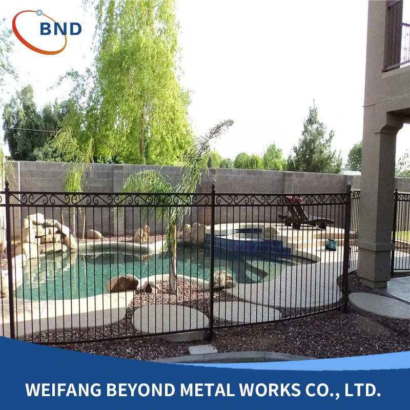 Powder Coated Aluminum Flat Top Pool Fence Panels with Low Price Security Fence