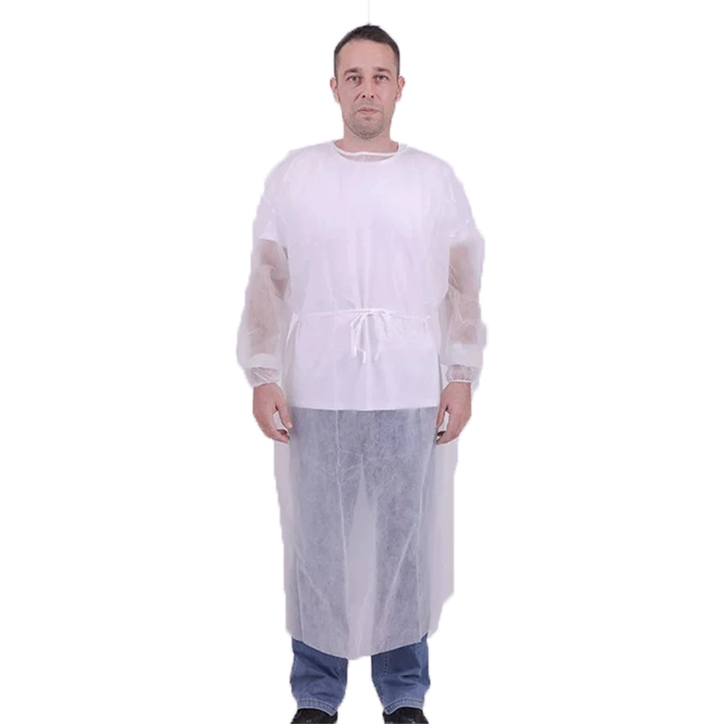 Disposable PP Isolation Gown Protective Apparel Light Weight Isolation Gown